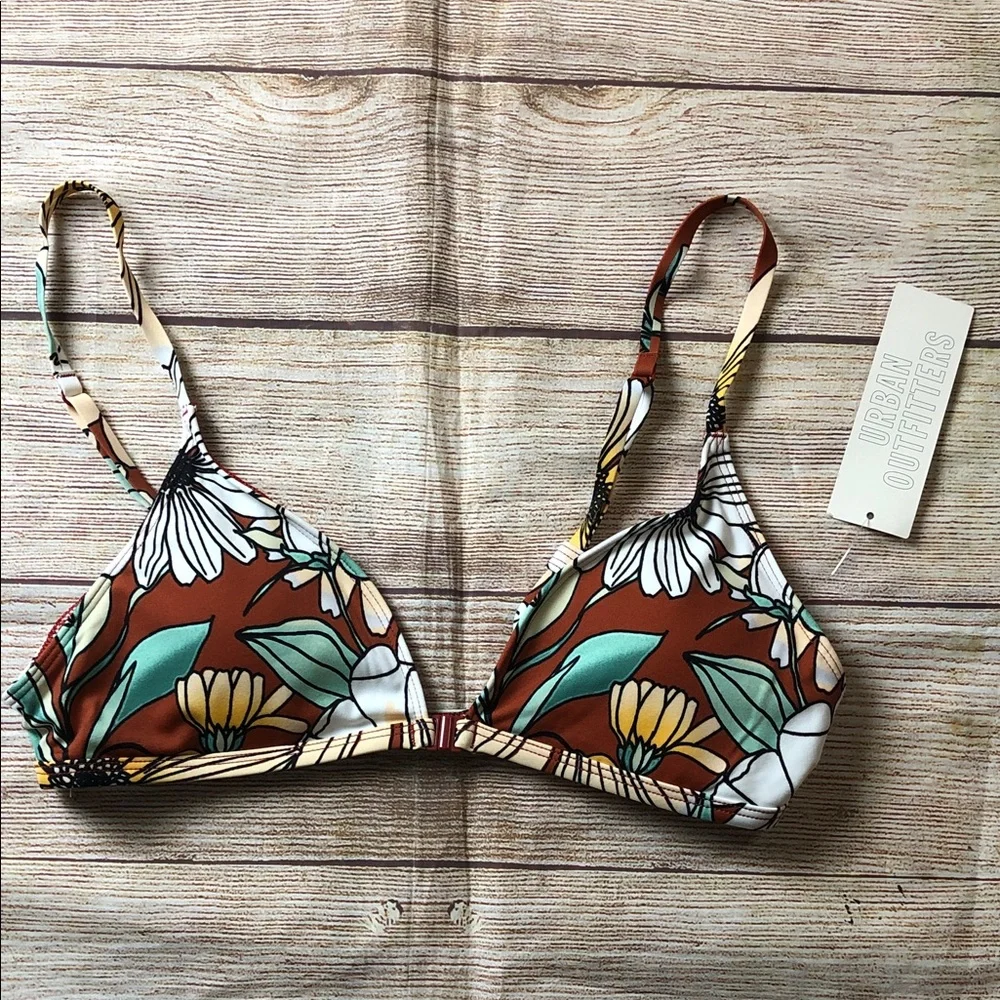 Urban‎ Outfitters Multicolor Floral Bikini Top